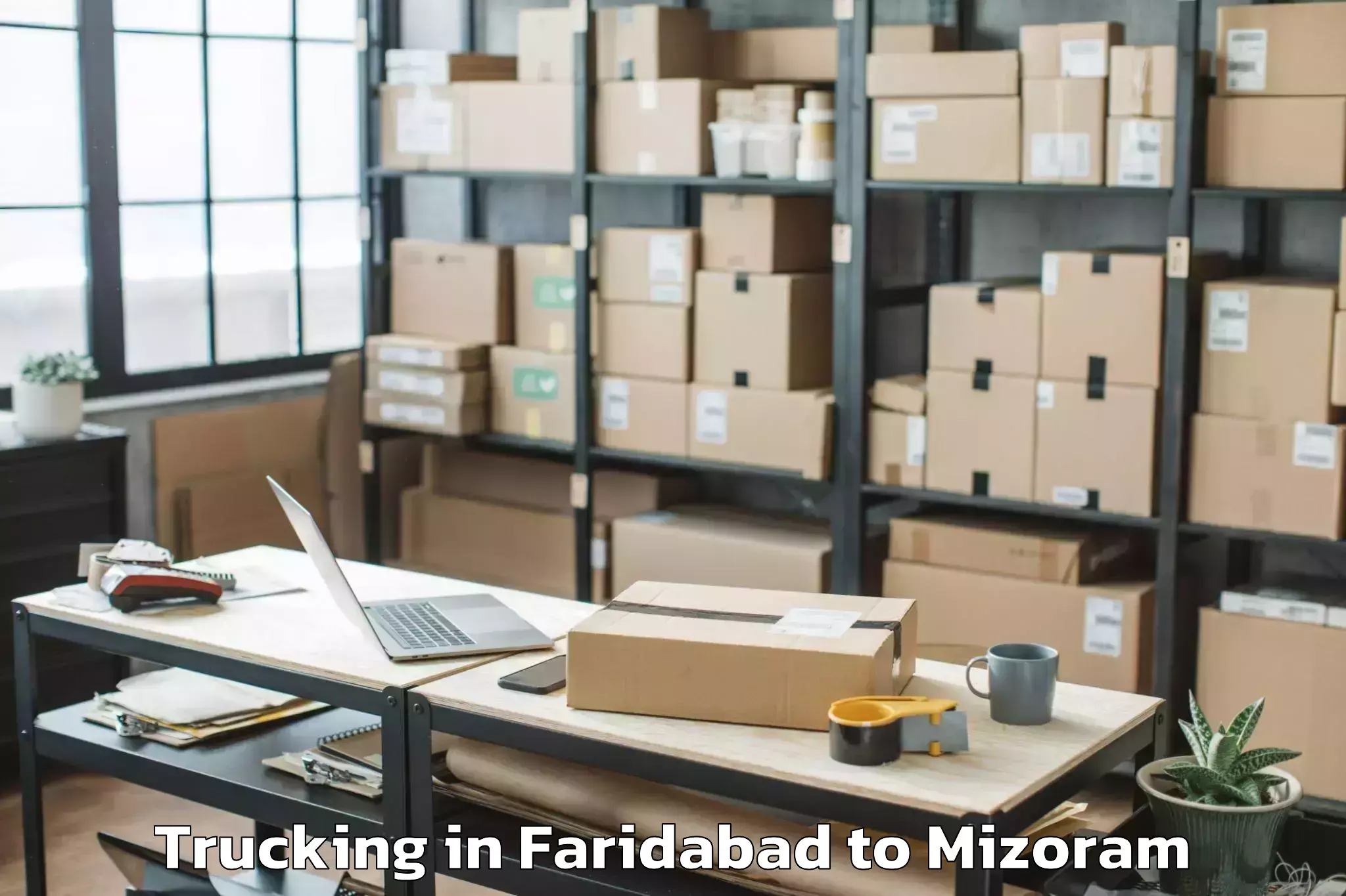 Book Faridabad to Saitlaw Trucking